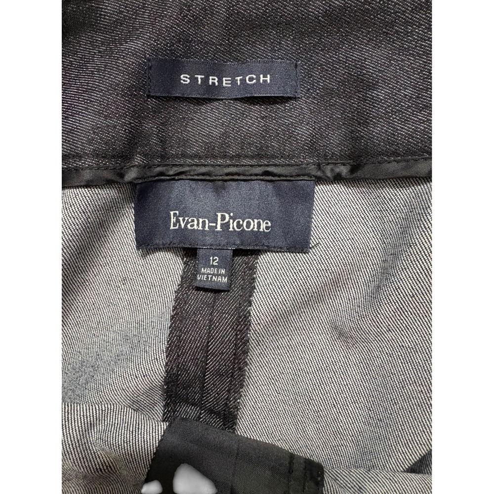 Evan-Picone Womens Gray Stretch Straight Leg Dress Pants Trousers Size 12 - Picture 3 of 3